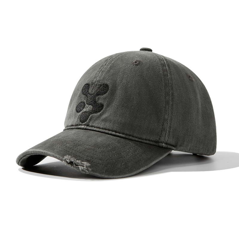 custom washed vintage baseball cap with flat embroidery