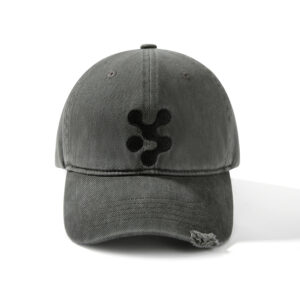 custom washed vintage baseball cap with flat embroidery