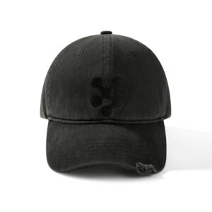custom washed vintage baseball cap with flat embroidery