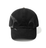custom washed vintage baseball cap with leather patch