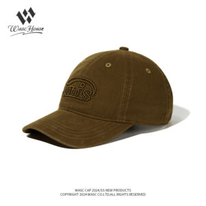 custom washed vintage baseball cap with letter embroidery