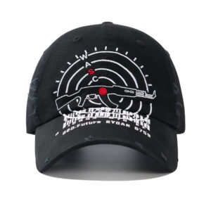 custom target pattern distressed ripped vintage baseball cap