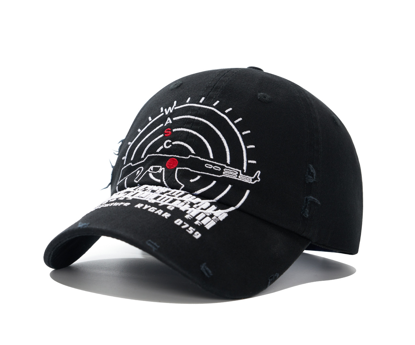 custom target pattern distressed ripped vintage baseball cap