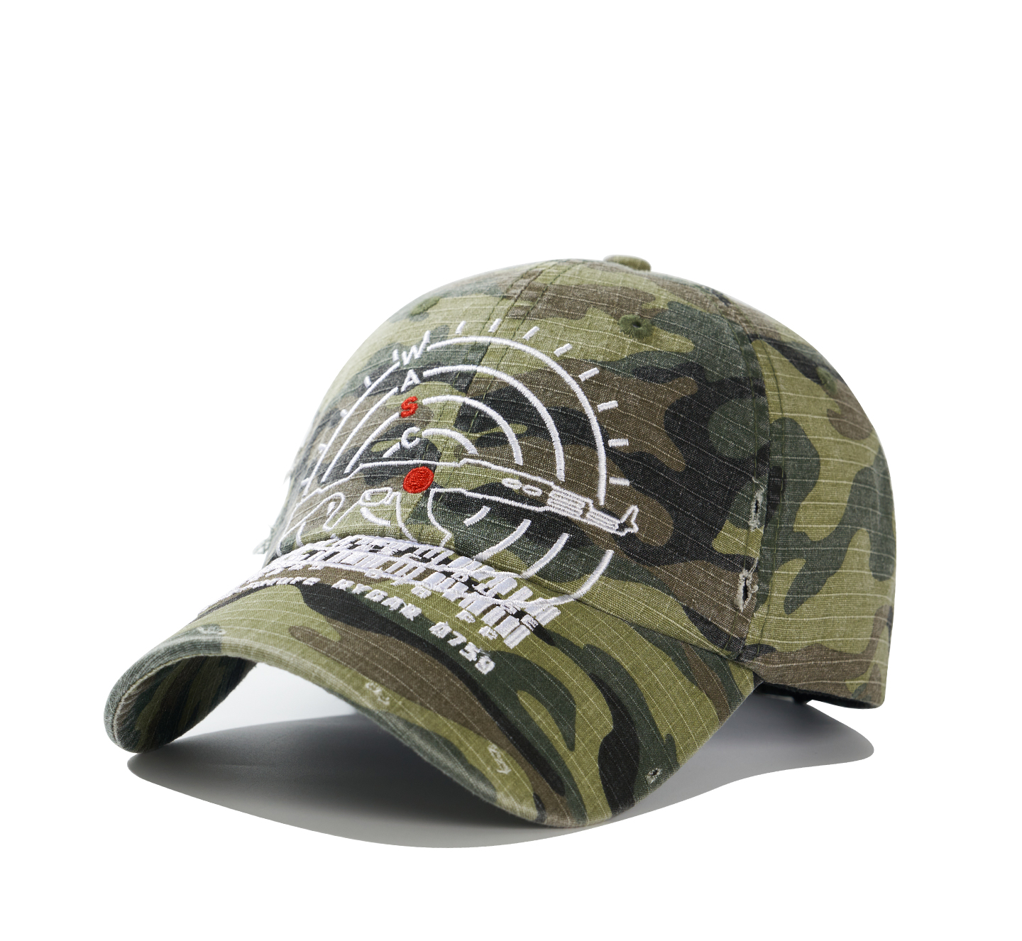 custom target pattern distressed ripped vintage baseball cap