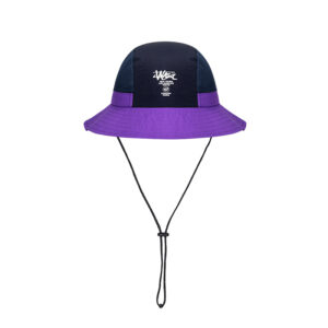 custom embroidered mesh waterproof quick dry bucket hat with wind strap