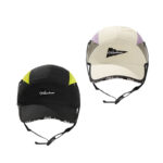 Color-blocked baseball cap with windproof chin strap, custom-made