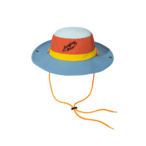 custom color blocked embroidered quick dry waterproof sun protection bucket hat with wind strap