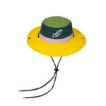 custom color blocked embroidered quick dry waterproof sun protection bucket hat with wind strap