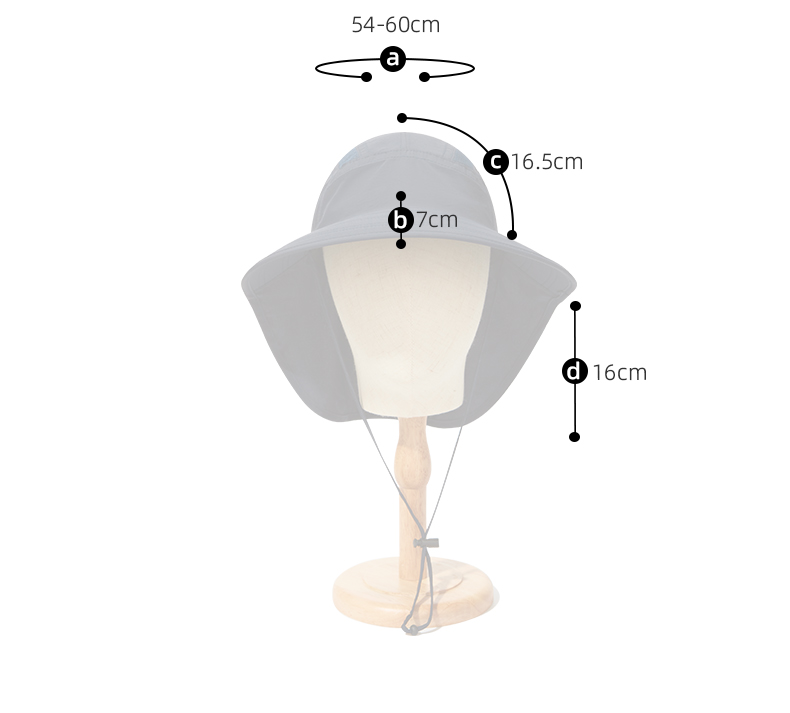 custom solid color waterproof sun protection quick dry bucket hat with neck flap
