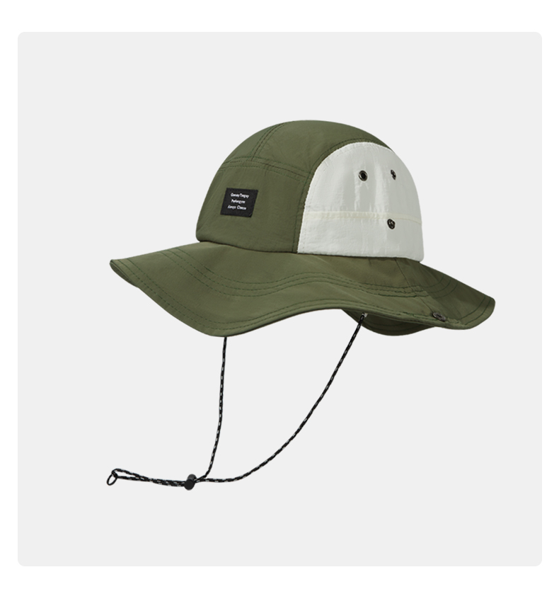 custom color blocked mesh patch embroidered quick dry waterproof bucket hat