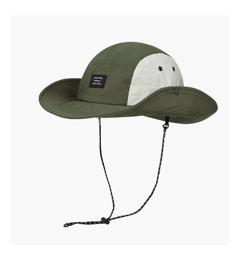 custom color blocked mesh patch embroidered quick dry waterproof bucket hat