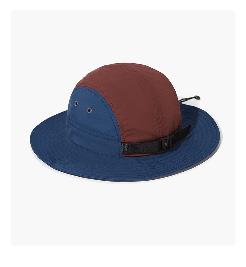 custom color blocked patch embroidered quick dry waterproof foldable bucket hat