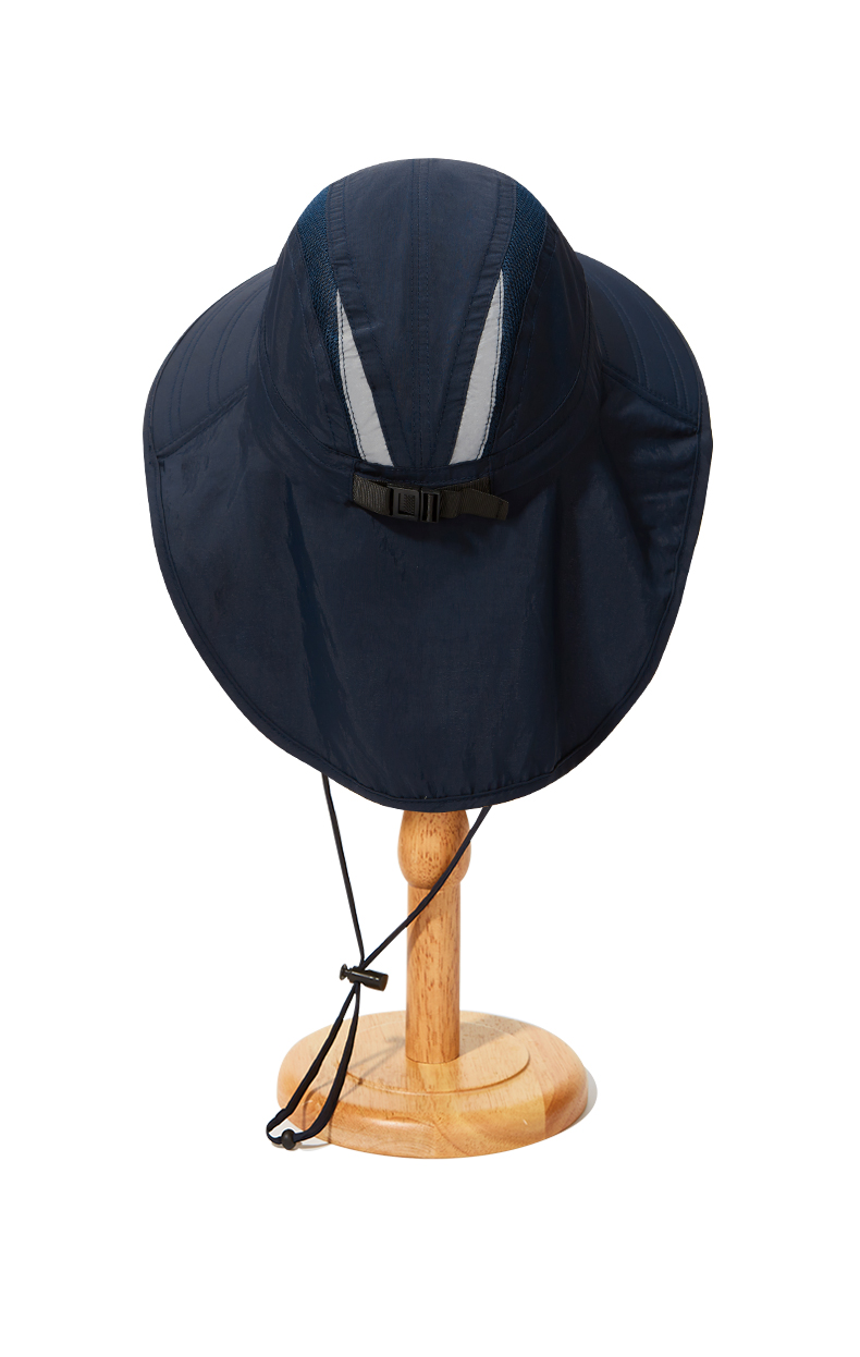 custom solid color waterproof sun protection quick dry bucket hat with neck flap