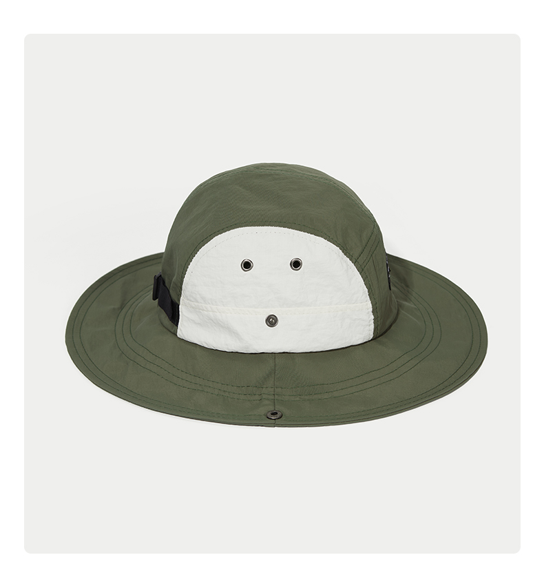 custom color blocked mesh patch embroidered quick dry waterproof bucket hat