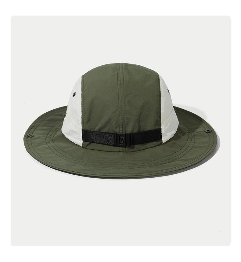 custom color blocked mesh patch embroidered quick dry waterproof bucket hat