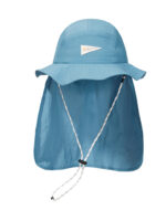 custom solid color leather patch bucket hat with striped wind strap, quick dry, sun protection & waterproof