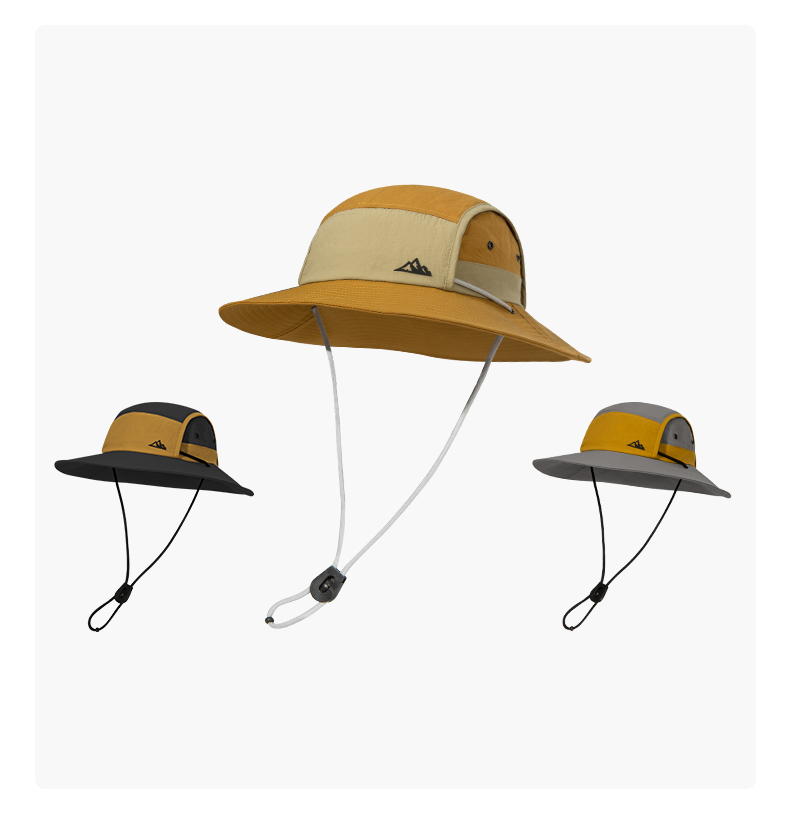 custom color block quick dry waterproof sun protection bucket hat