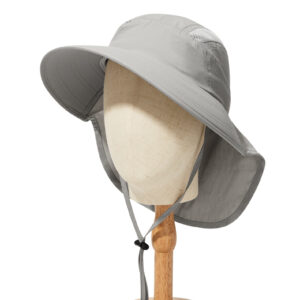 custom solid color waterproof sun protection quick dry bucket hat with neck flap