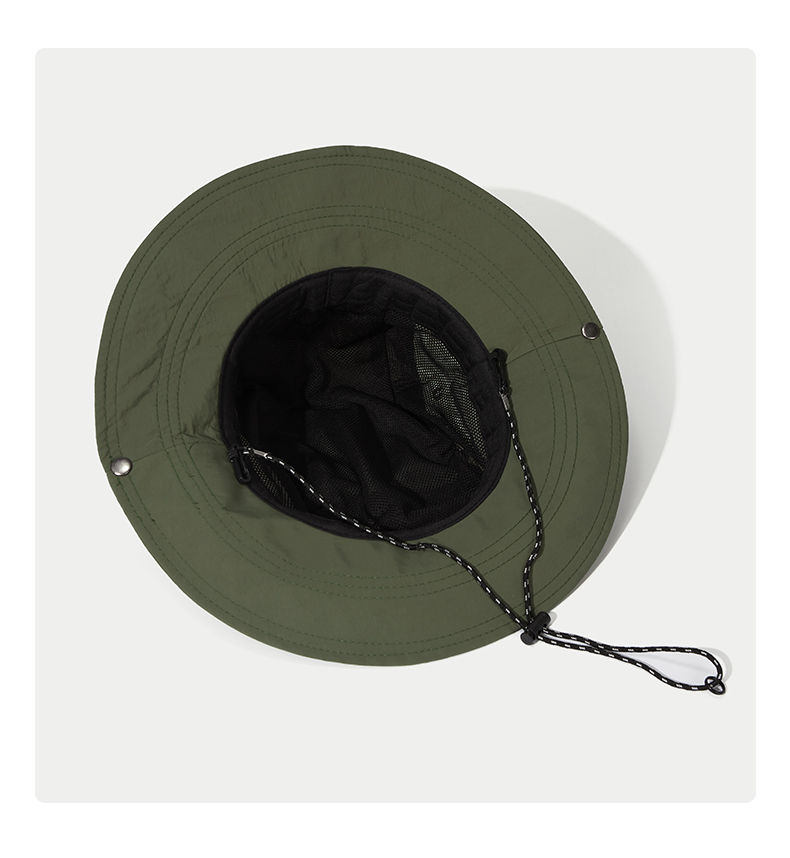 custom color blocked mesh patch embroidered quick dry waterproof bucket hat
