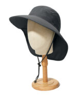 custom solid color waterproof sun protection quick dry bucket hat with neck flap