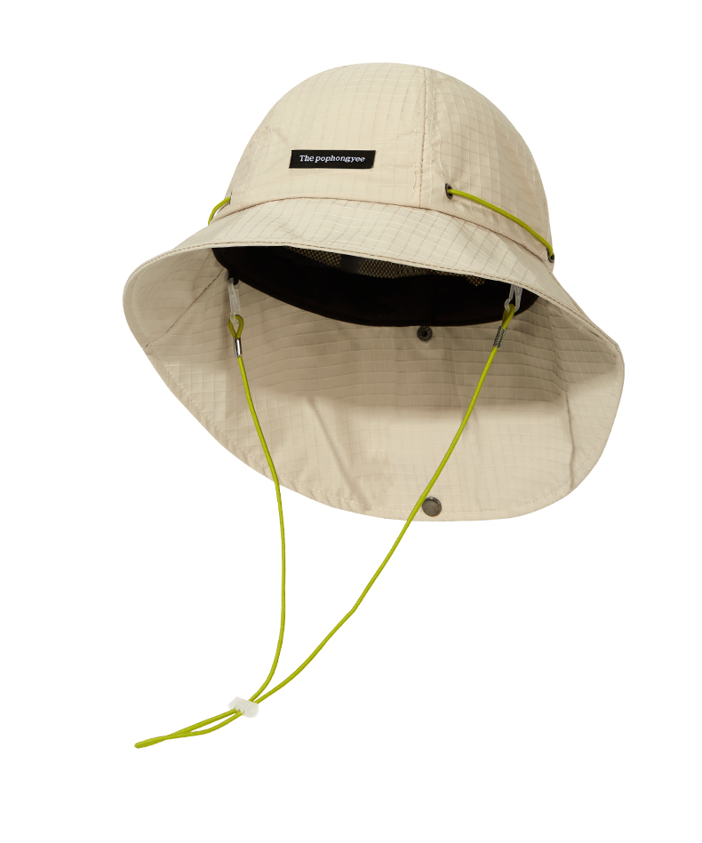 custom embroidered mesh waterproof quick dry bucket hat with wind strap