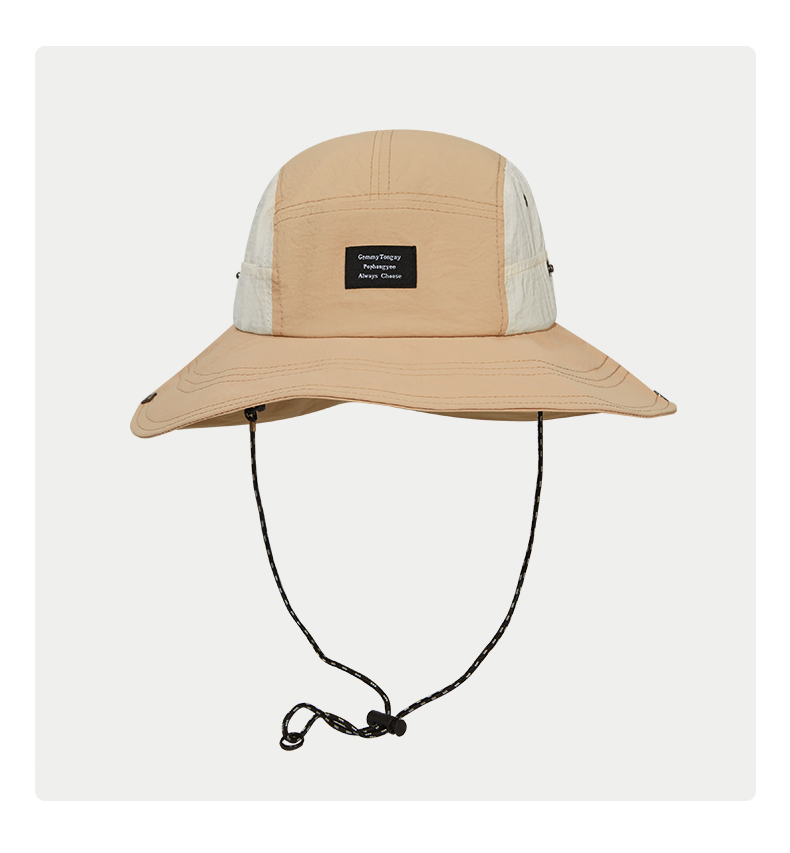 custom color blocked mesh patch embroidered quick dry waterproof bucket hat