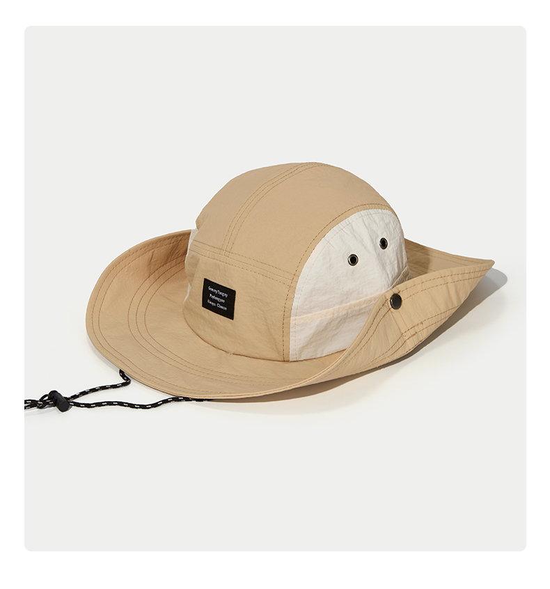 custom color blocked mesh patch embroidered quick dry waterproof bucket hat