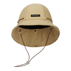 custom embroidered mesh waterproof quick dry bucket hat with wind strap