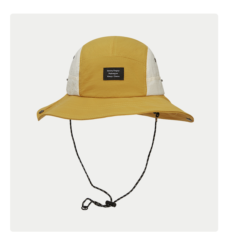 custom color blocked mesh patch embroidered quick dry waterproof bucket hat