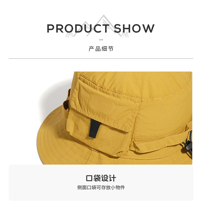 custom foldable pocket quick dry waterproof sun protection bucket hat