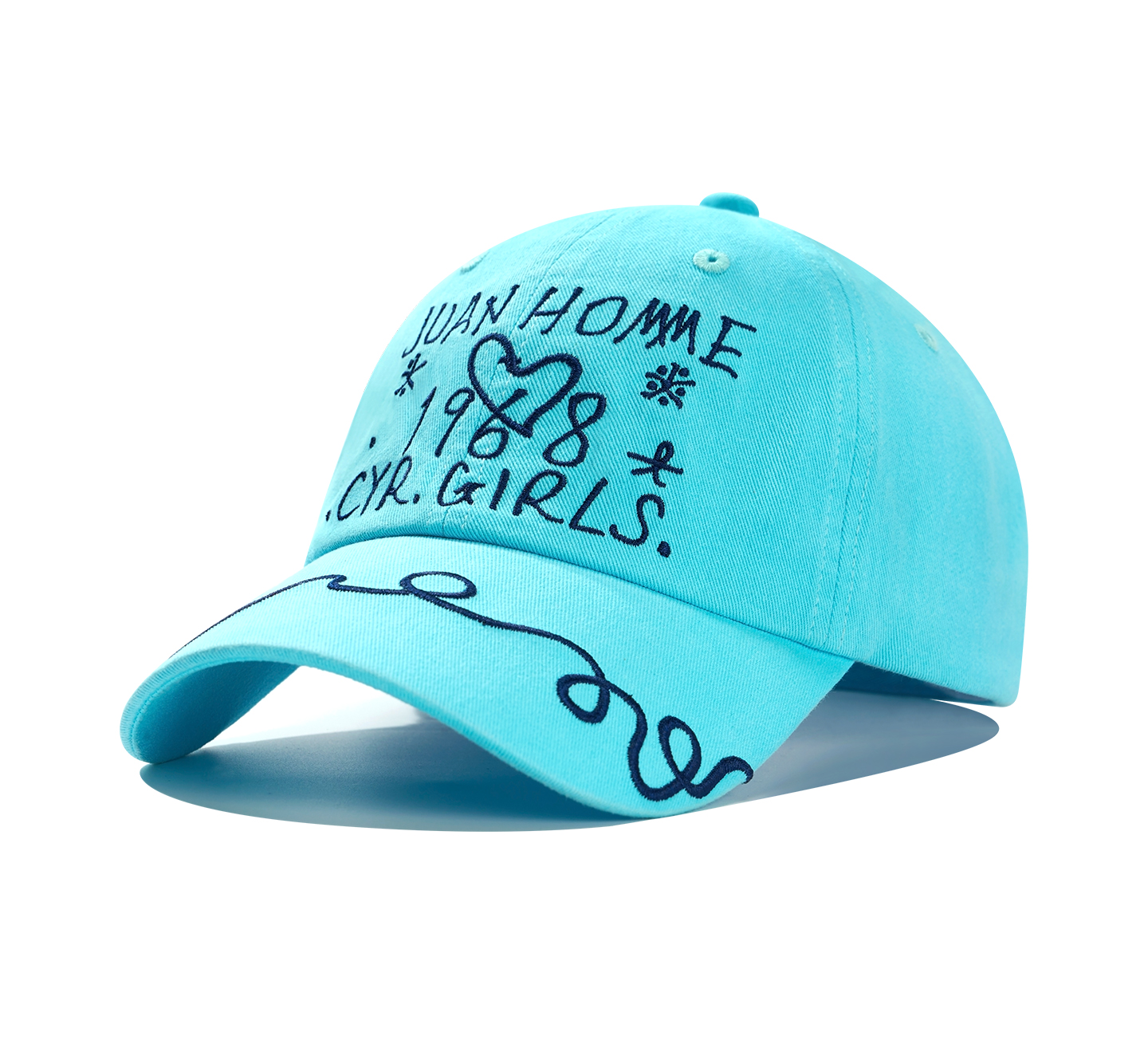 custom floral pattern embroidered baseball cap