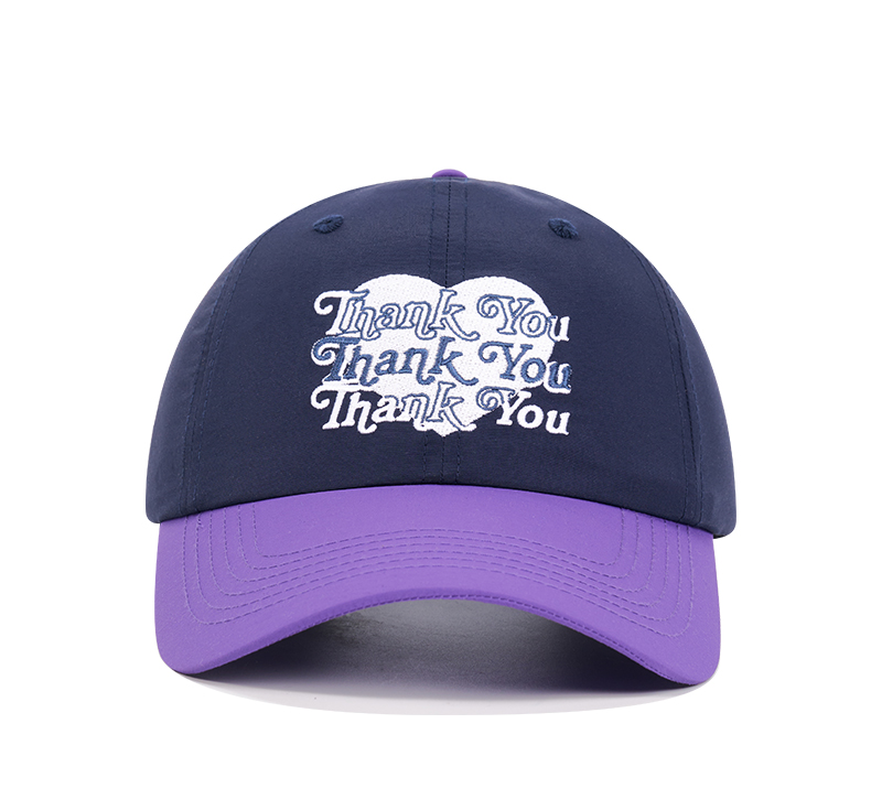 custom color block embroidered baseball cap