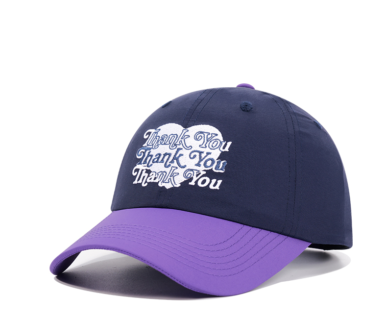 custom color block embroidered baseball cap