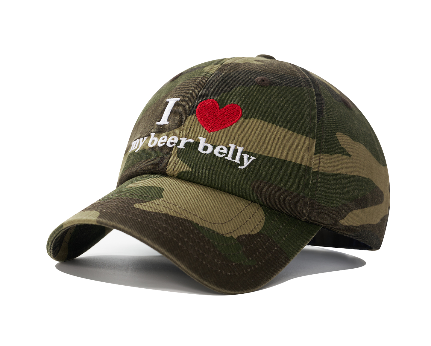 custom heart embroidered baseball cap