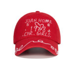 custom floral pattern embroidered baseball cap