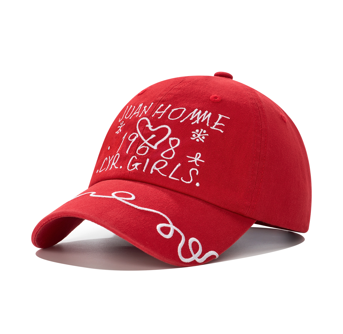 custom floral pattern embroidered baseball cap