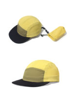 custom solid color blocked foldable waterproof quick dry five panel cap