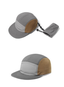 custom solid color blocked foldable waterproof quick dry five panel cap