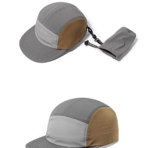 custom solid color blocked foldable waterproof quick dry five panel cap