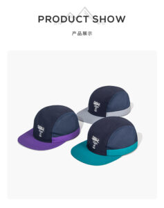 custom color blocked mesh embroidered quick dry waterproof breathable cap