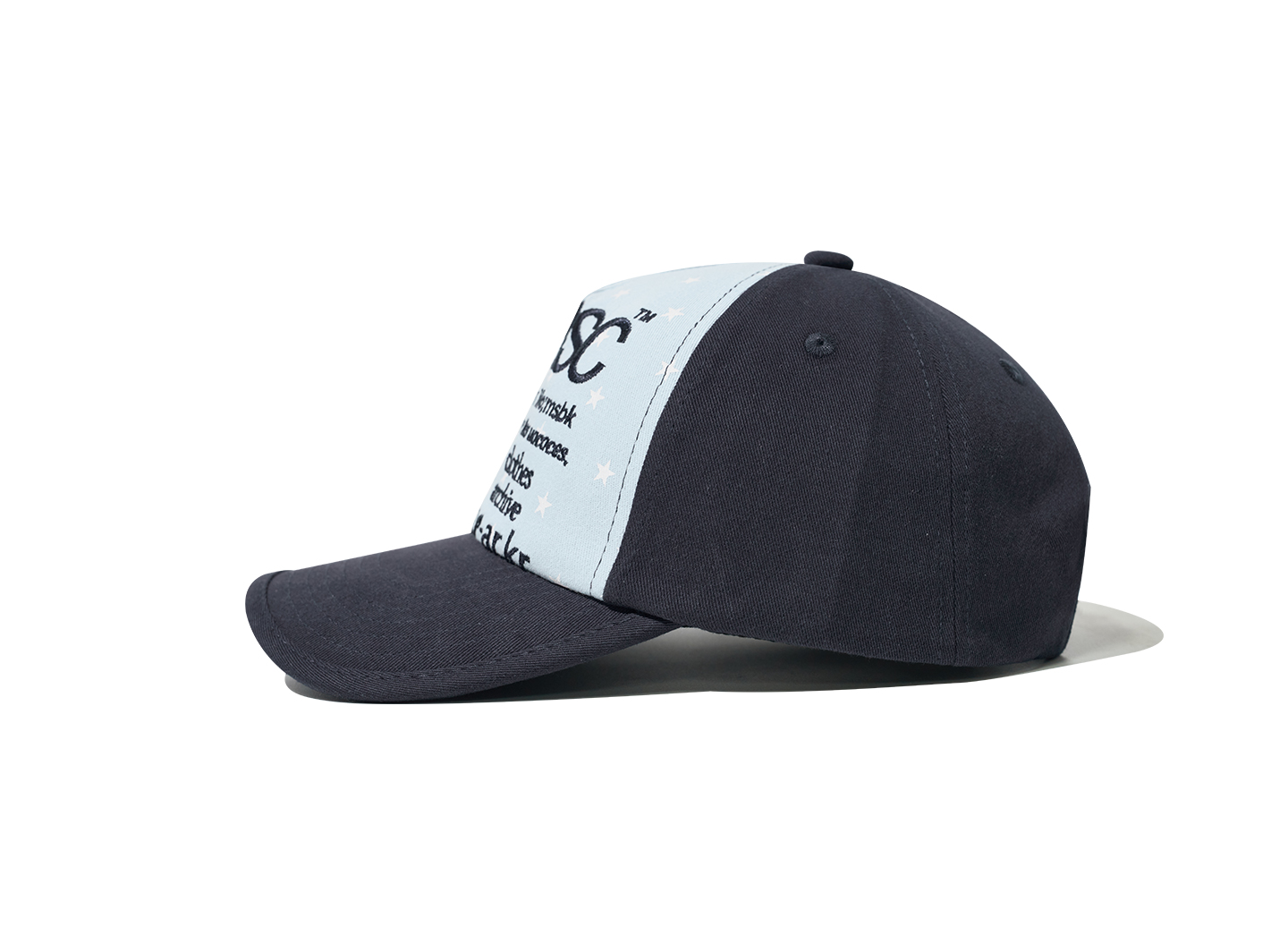 custom color block embroidered baseball cap