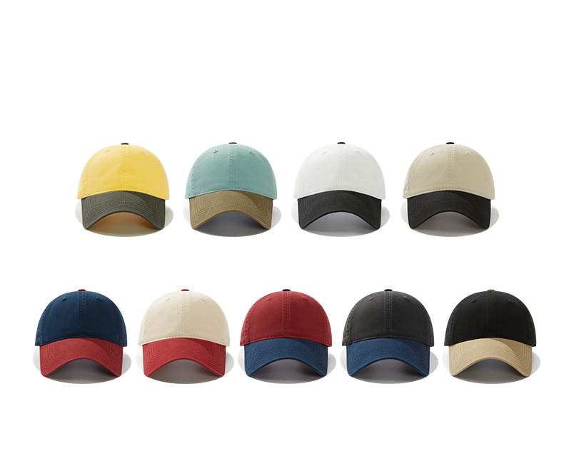custom simple versatile color block sun protection baseball cap