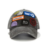 custom heavy craft seven logos distressed ripped edge baseball cap
