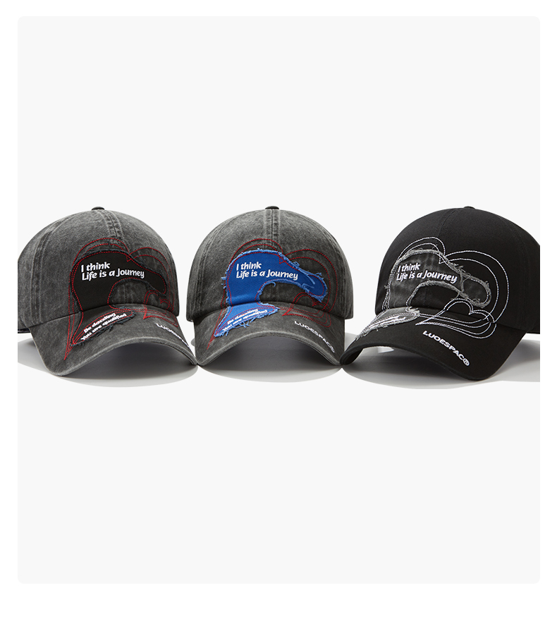 custom heavy duty heart patch embroidery baseball cap