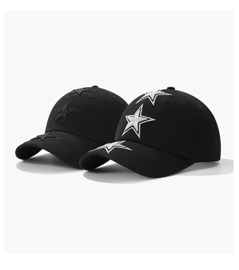 custom big star embroidery sun protection baseball cap