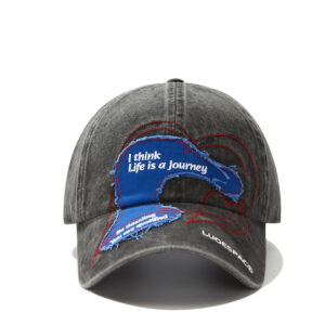 custom heavy duty heart patch embroidery baseball cap