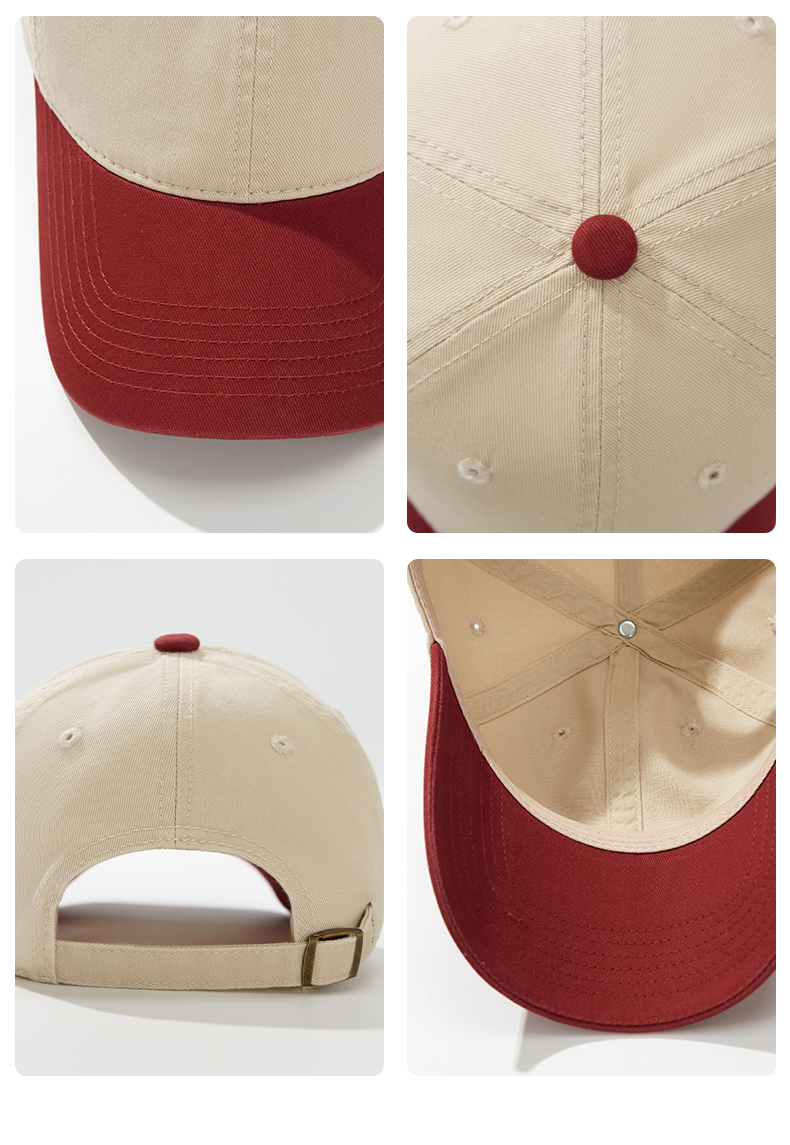 custom simple versatile color block sun protection baseball cap
