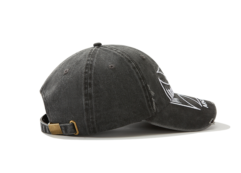 custom vintage washed frayed ripped baseball cap