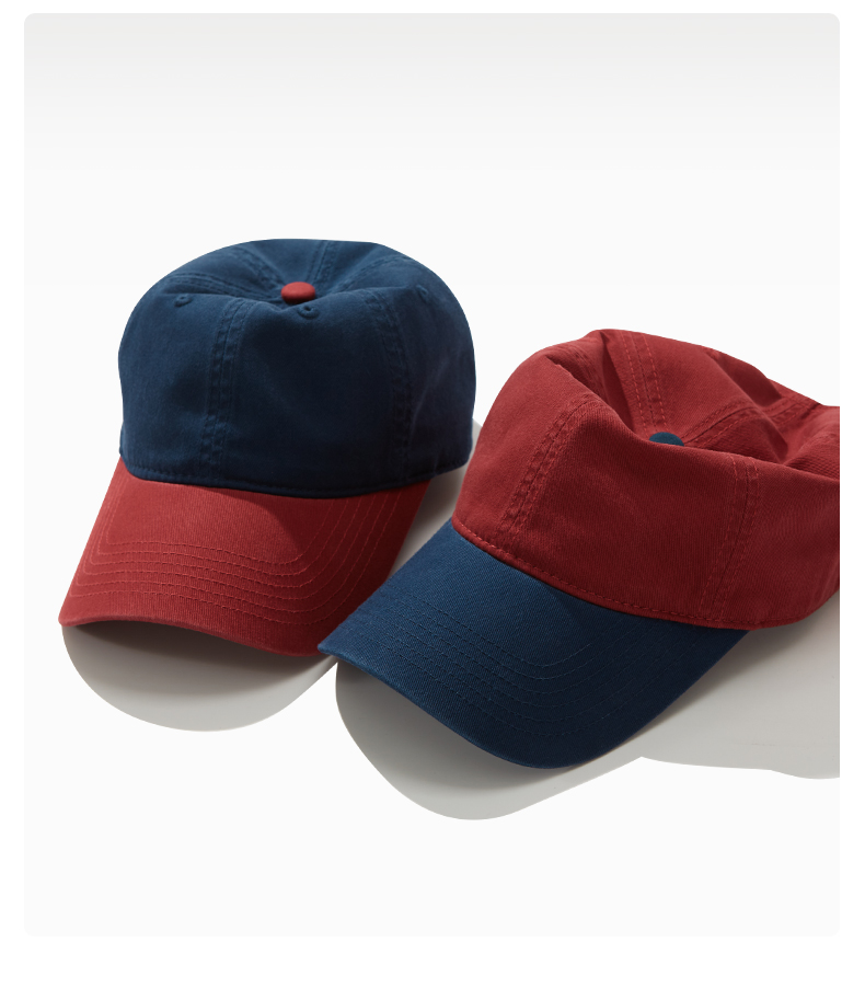 custom simple versatile color block sun protection baseball cap