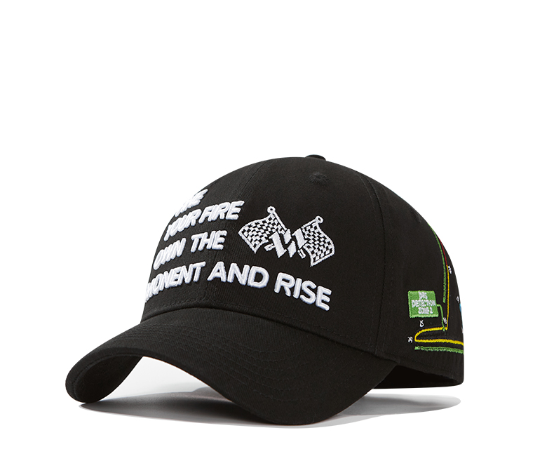 custom racing style 3d embroidery sun protection baseball cap